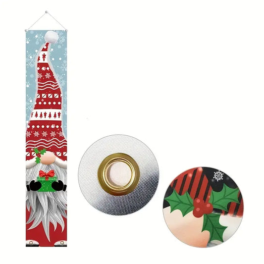 2pcs Whimsical Gnome Porch Sign Banners