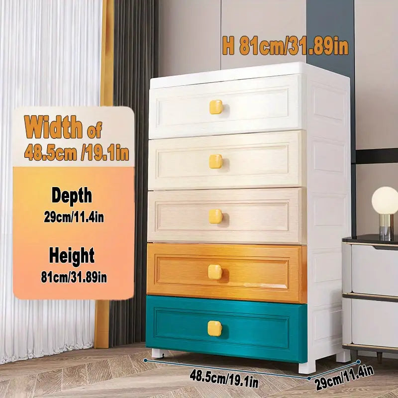 Ultimate Organizer: 5-Tiered Plastic Drawer Storage Unit