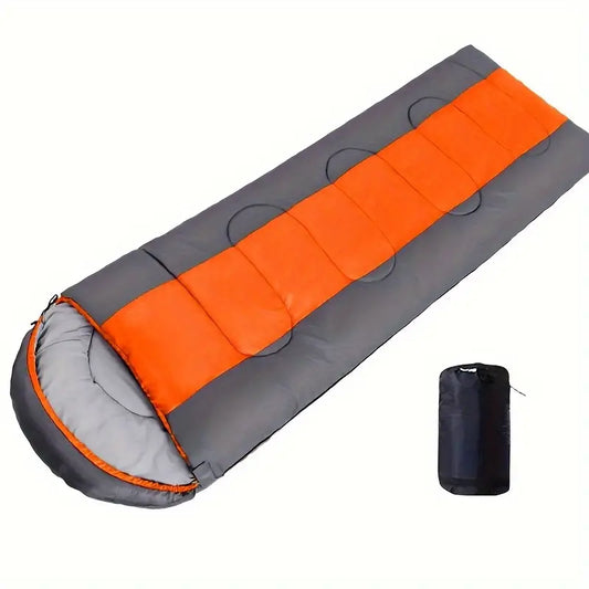 1pc Cold Weather & Warm Lightweight Compact Sleeping Bag - Orange