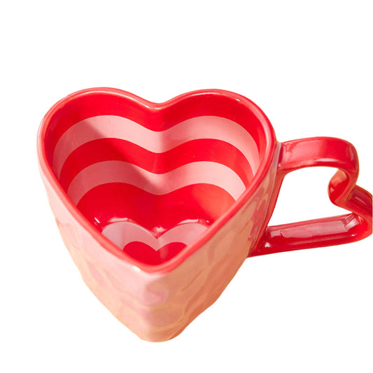 Couples Red Heart Ceramic Coffee Cup