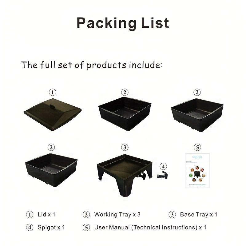 Worm Composting Bin 3-Tier Waste Converter