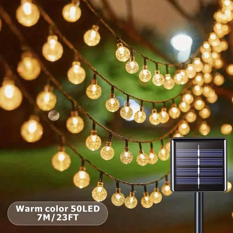 Enhance Your Space with 1 Pack 100 LED Solar String Lights | Waterproof, 8 Lighting Modes