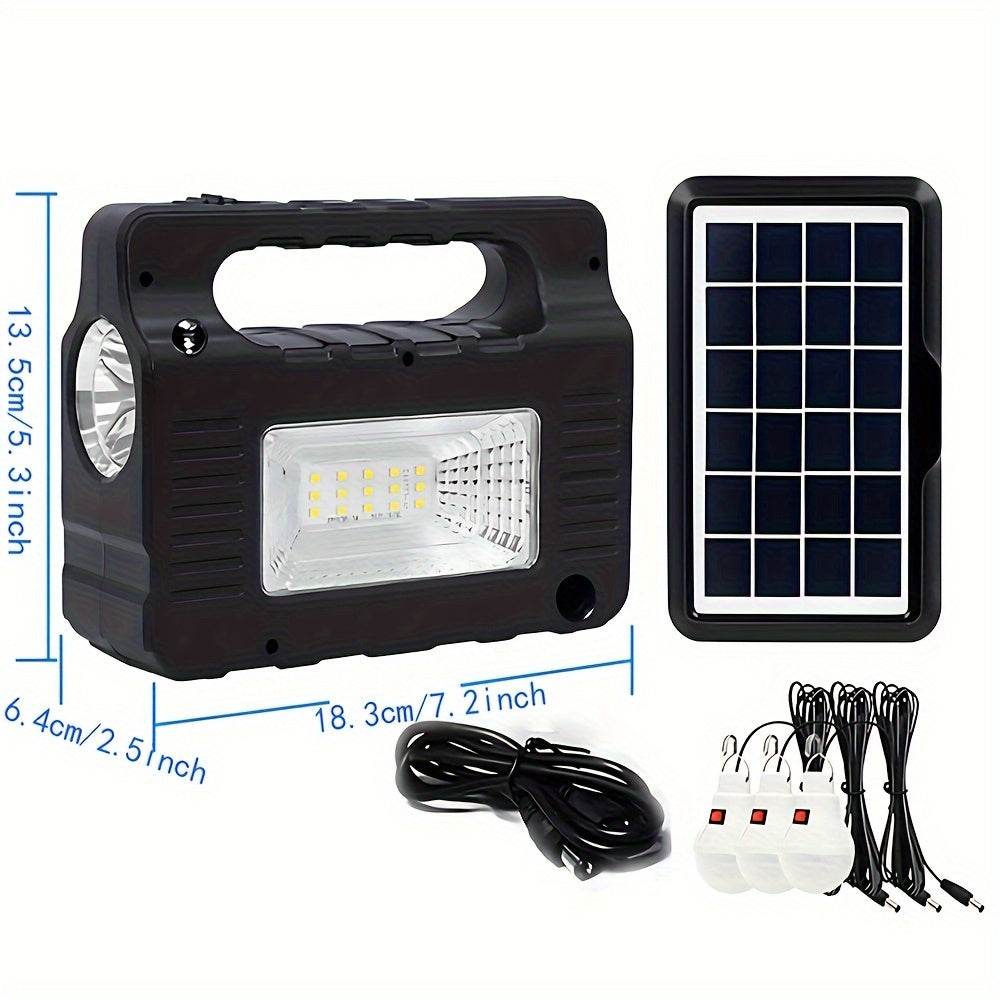 Solar LED Camping Spotlight Power System