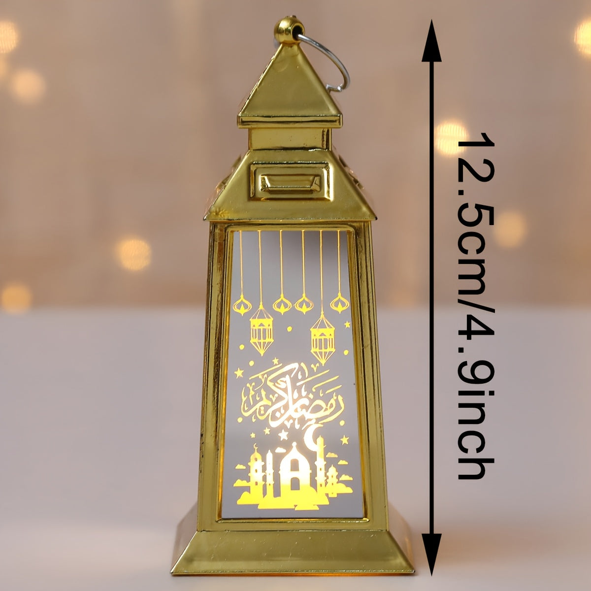 LED Battery-Powered Ramadan Lantern Castle Design