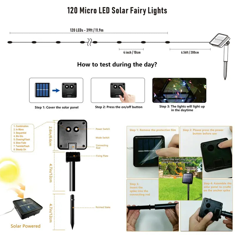 Twinkling Holiday Glow: Christmas Solar Copper Wire Lights