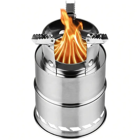 Portable Stainless Steel Firewood Stove for Outdoor Camping