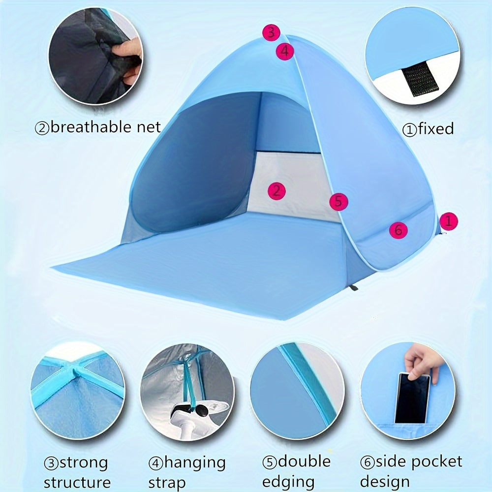 Portable Waterproof Beach Tent with Sunshade
