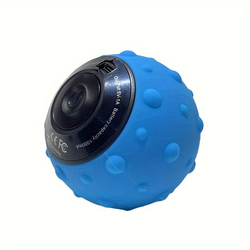 Portable USB Rechargeable Massage Ball – 5-Speed(Blue)