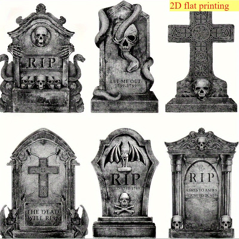 Halloween Tombstone Decoration Set of 6