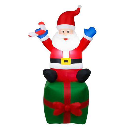 Lighted Inflatable Santa Claus with LED Lights