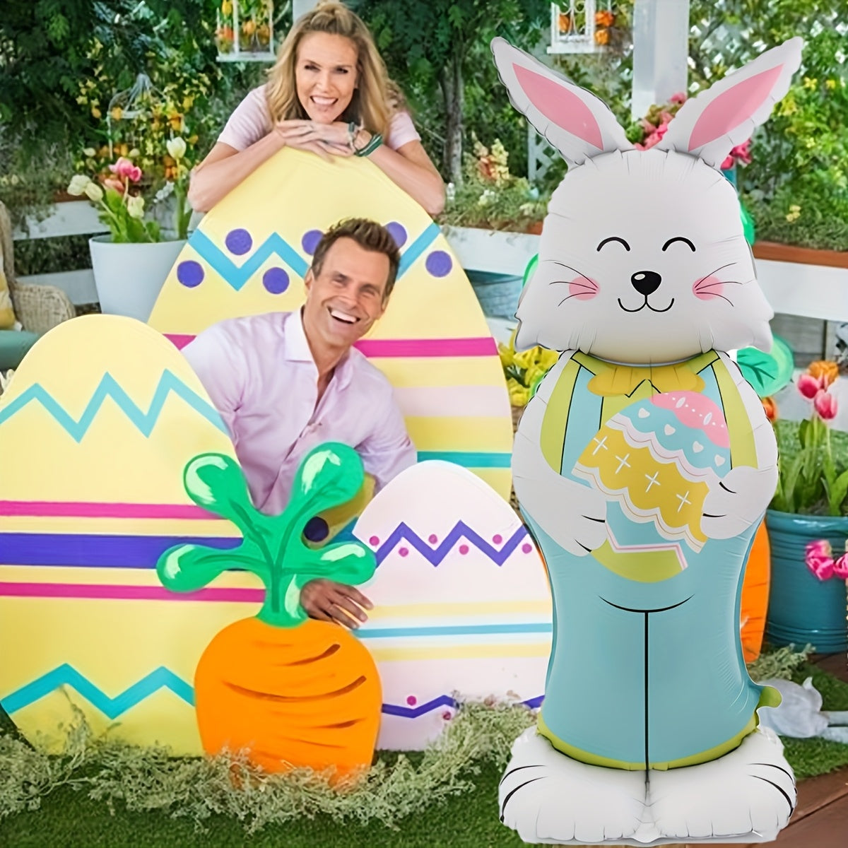 Set of 2 Giant 150cm Standing Rabbit Balloons