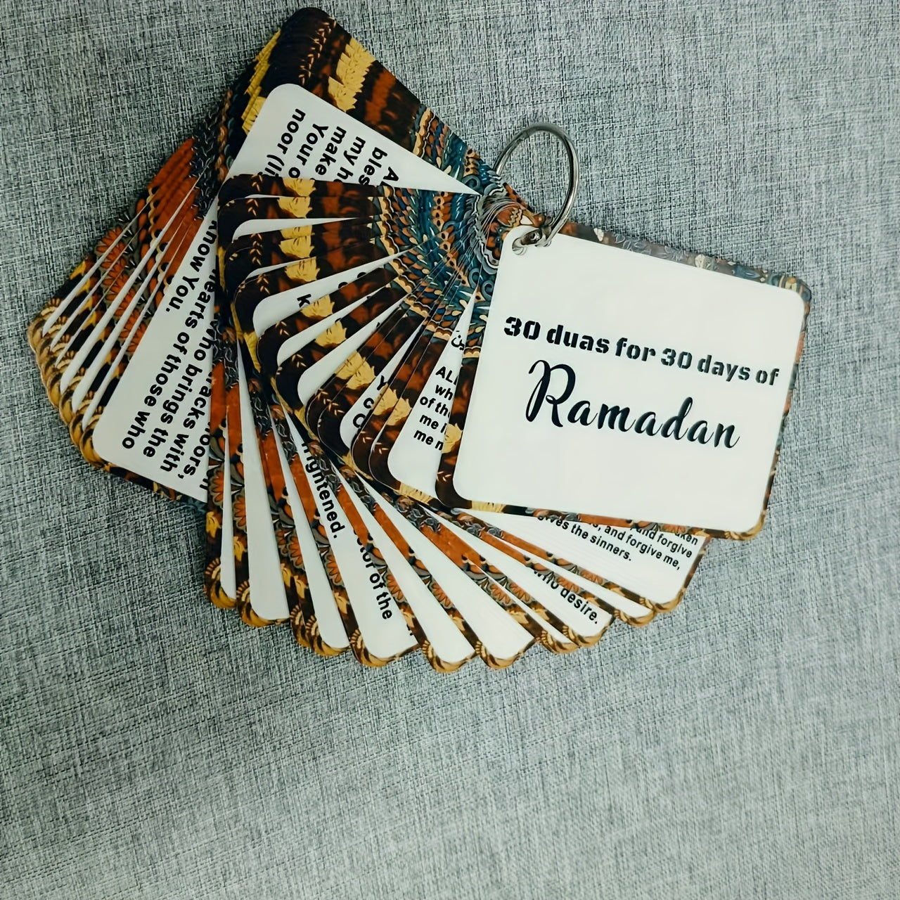 30-Day Ramadan Duas Cards with English and Arabic