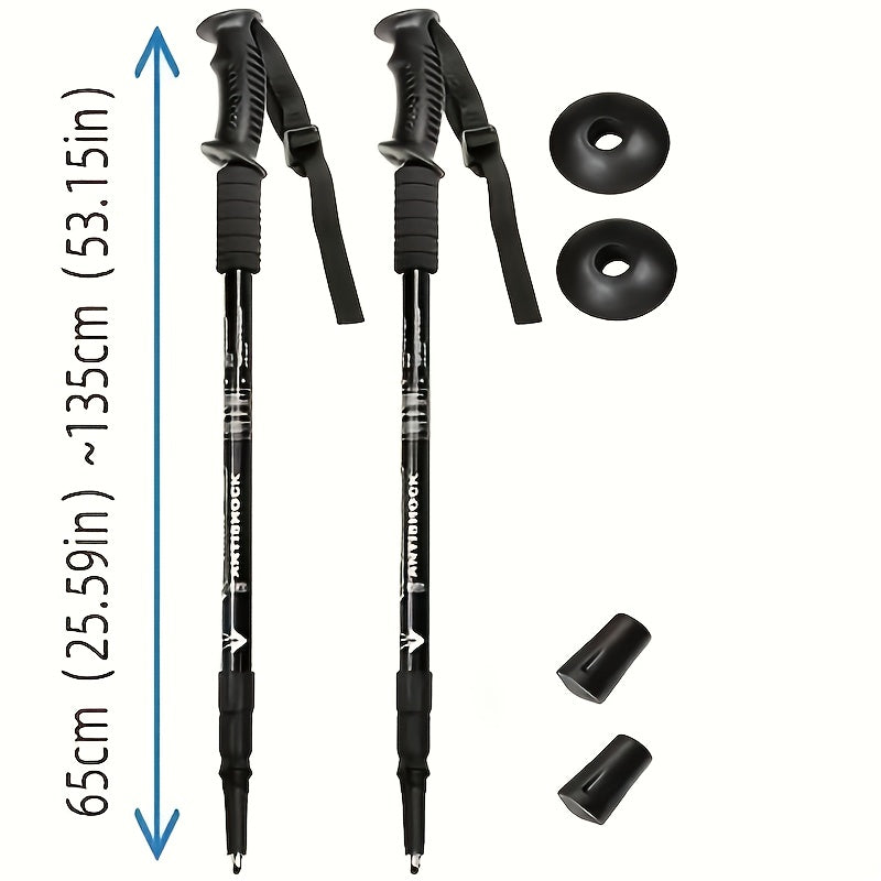 Adjustable Aluminum Trekking Poles Set for Hiking