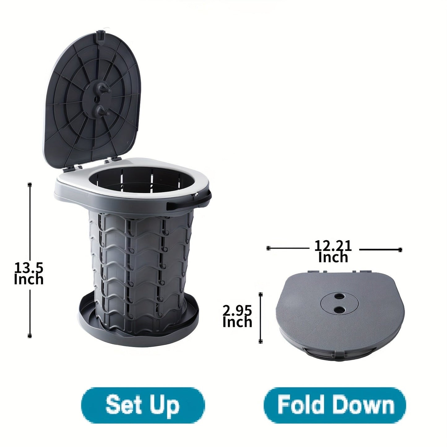Camping Toilet Portable Adjustable Potty