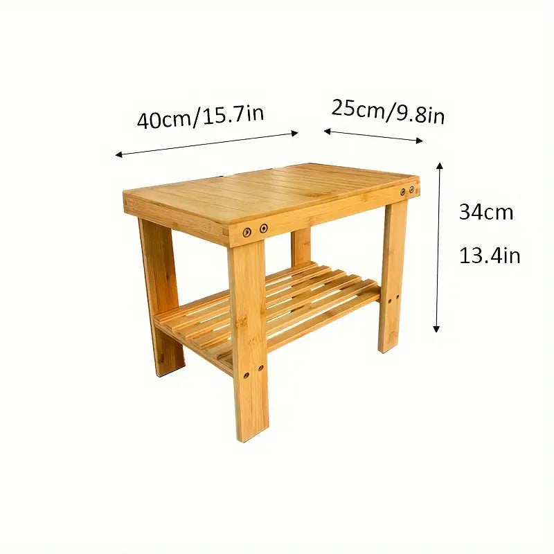 1 pc Bamboo Gardening Work Bench - Sturdy, Natural Color