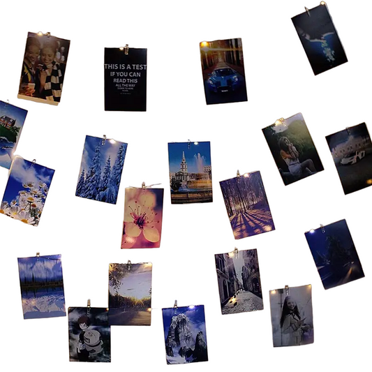 Photo Clips String Lights - Battery Operated String Lights with Clips(5M/16.40Ft)