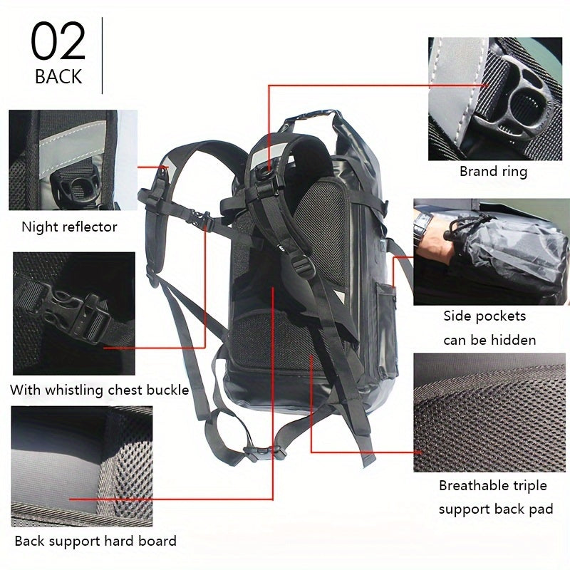 Waterproof PVC Dive Gear Backpack with Reflective Strips