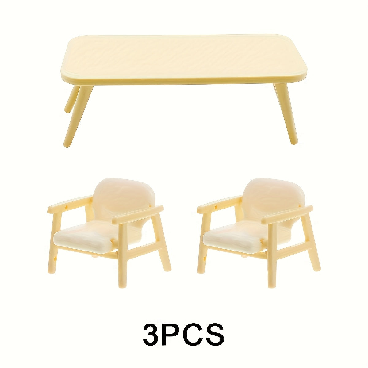 Mini Table and Chair Set for Miniature Décor (3 pcs)