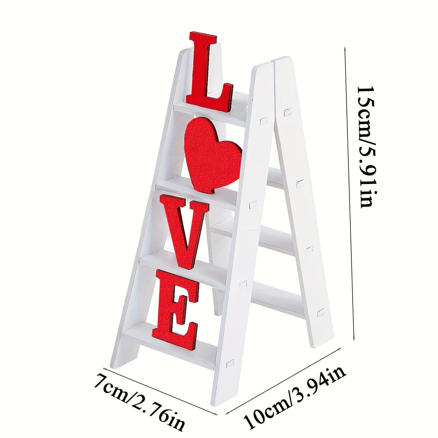 Valentine Love Word Art Red Tabletop Decoration