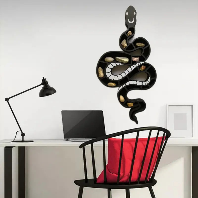 Serpent-Style Wooden Storage Rack: A Slithering Solution