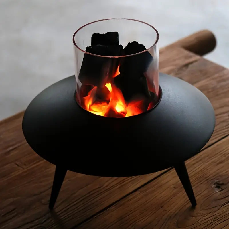 Space Black Flying Saucer Courtyard Charcoal Stove