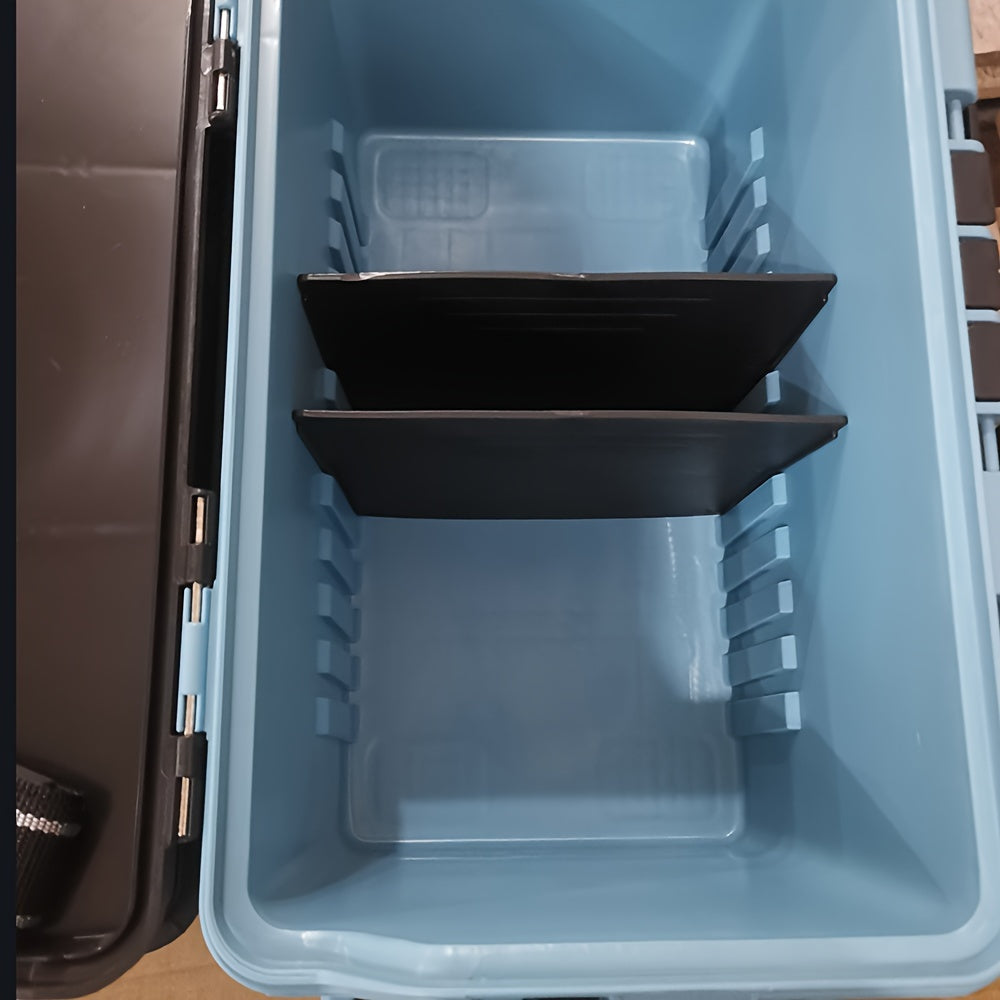 Double-Layer Outdoor Storage Box with Adjustable Dividers