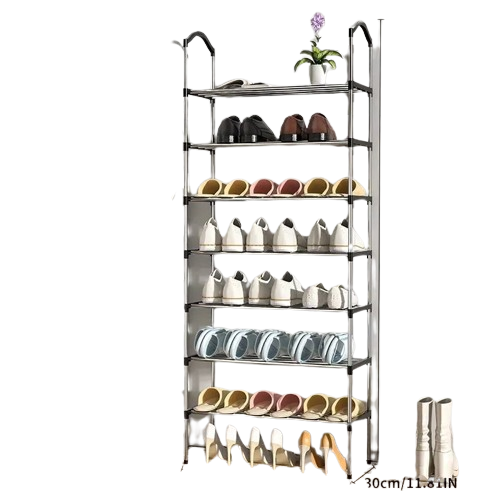 Organize your shoe collection with this multi-layer shoe rack
