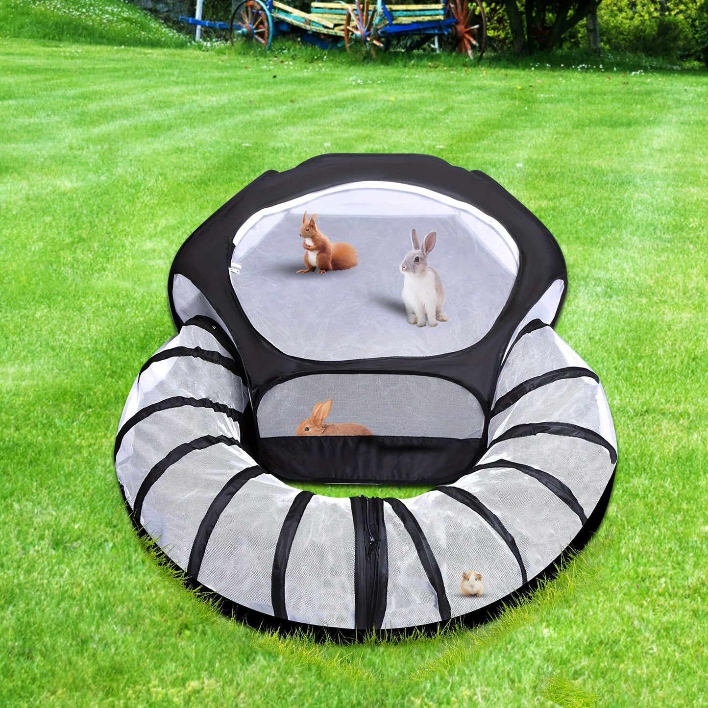 Small Animal Playpen with Tunnel