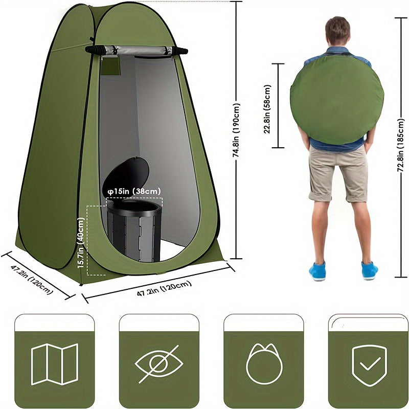 Portable Pop-Up Camping Toilet Kit for Adults