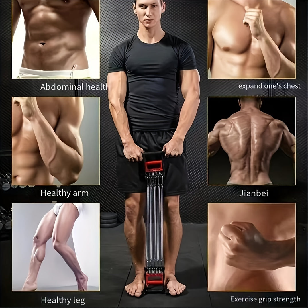 1pc Multifunctional Spring Pedal Puller - Adjustable Fitness Tensioner(Black)