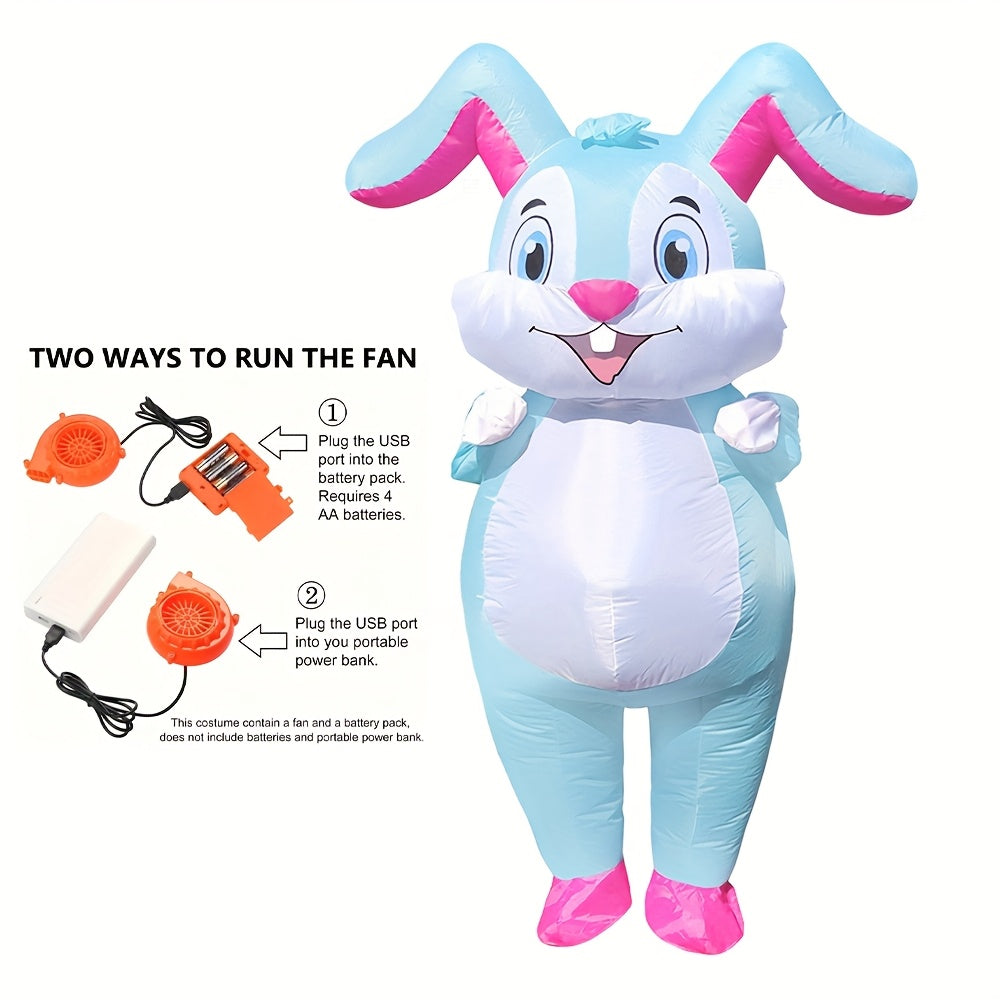Inflatable Cartoon Rabbit Costume for Adults