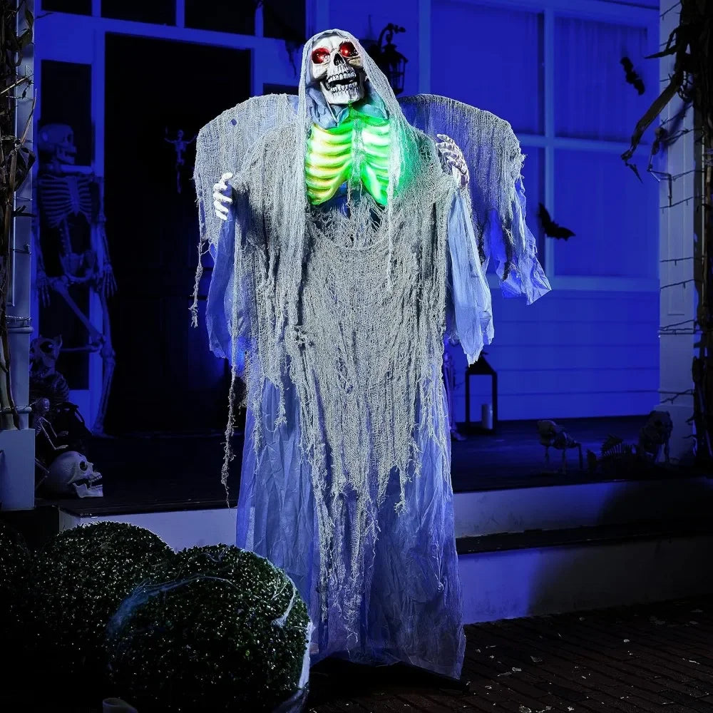 Life Size Grim Reaper Animatronic Halloween Decoration