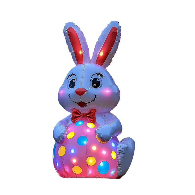 Polka-Dot Egg Inflatable Easter Bunny