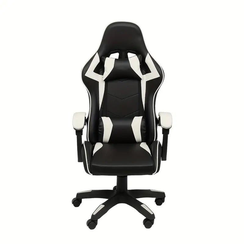 Ultimate Gaming Throne: Reclining High Back PU Leather Gaming Chair with Ergonomic Design and Memory Foam Cushion