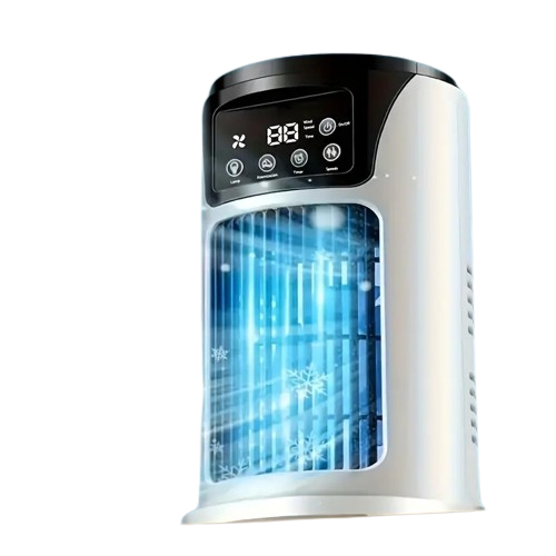 Stay Fresh with Our Portable Smart AC Featuring 7 Ambient LED Lights