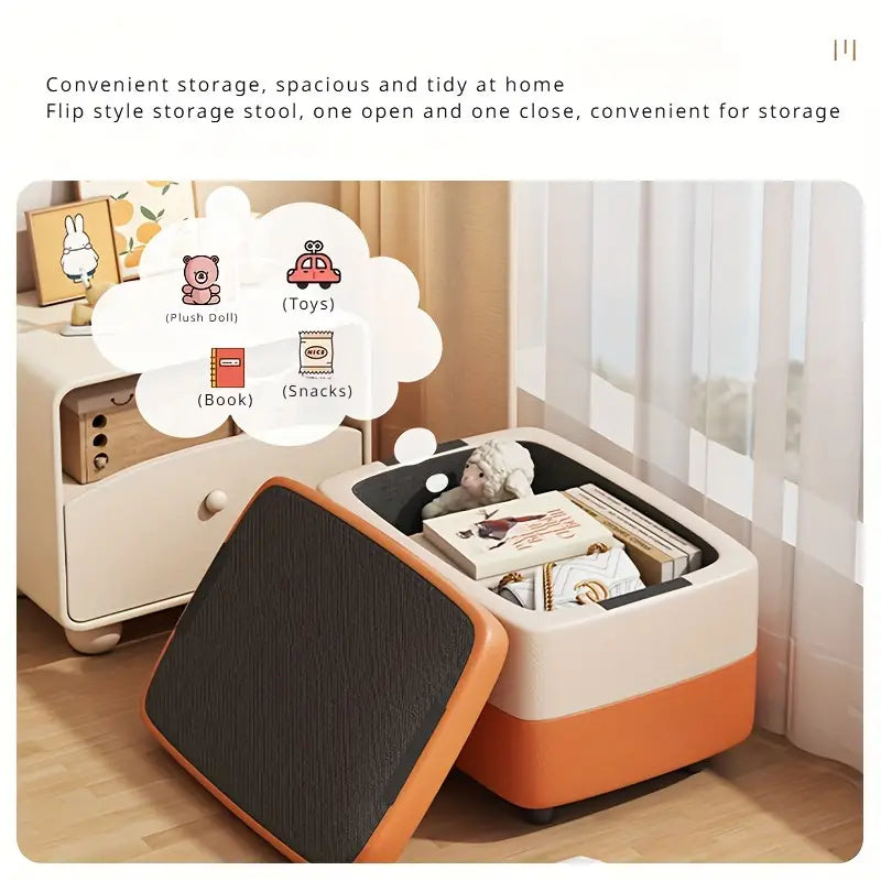 Classic Storage Bench - Orange White