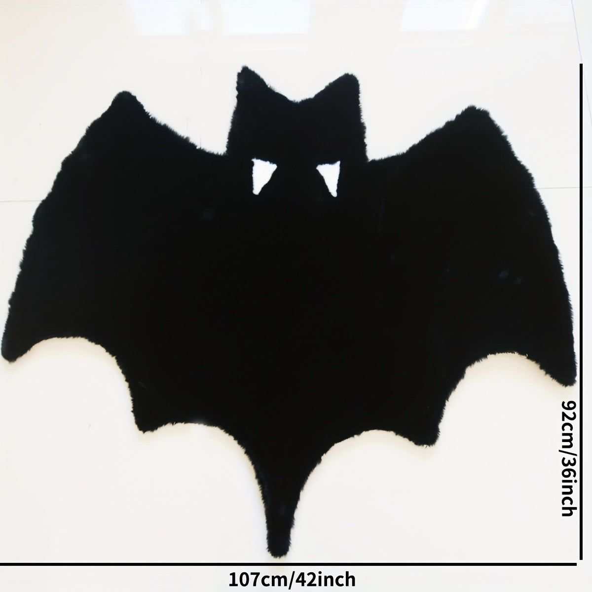 Black Bat-Themed Area Rug