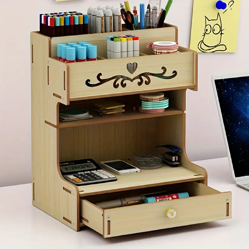 Stay clutter-free with the help of our adaptable Wooden Drawer Organizer