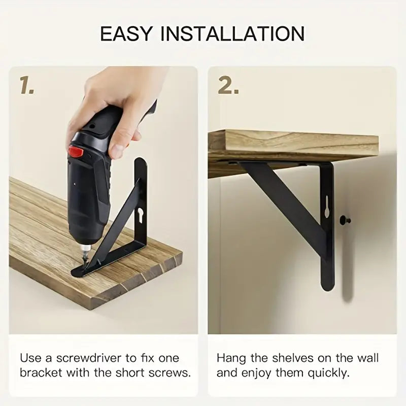 Rustic Wood Corner Wall Shelves for Elegant Display & Storage