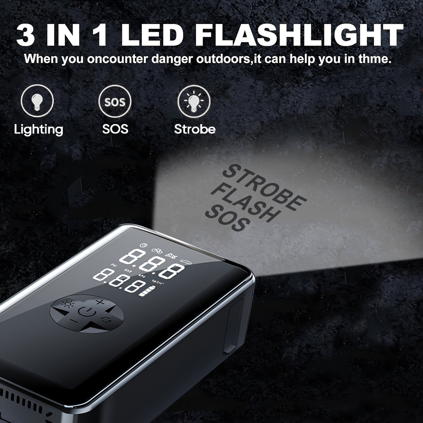 Car Battery Starter Kit with Air Compressor (7-in-1)