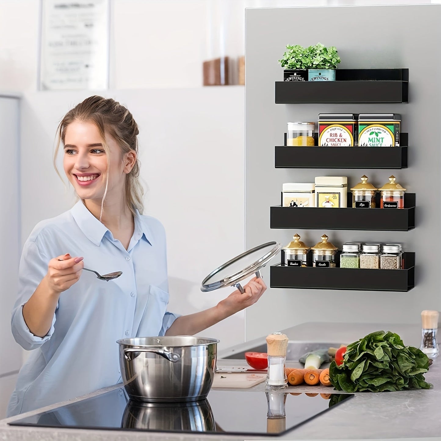 Magnetic Wall-Mounted Storage Rack