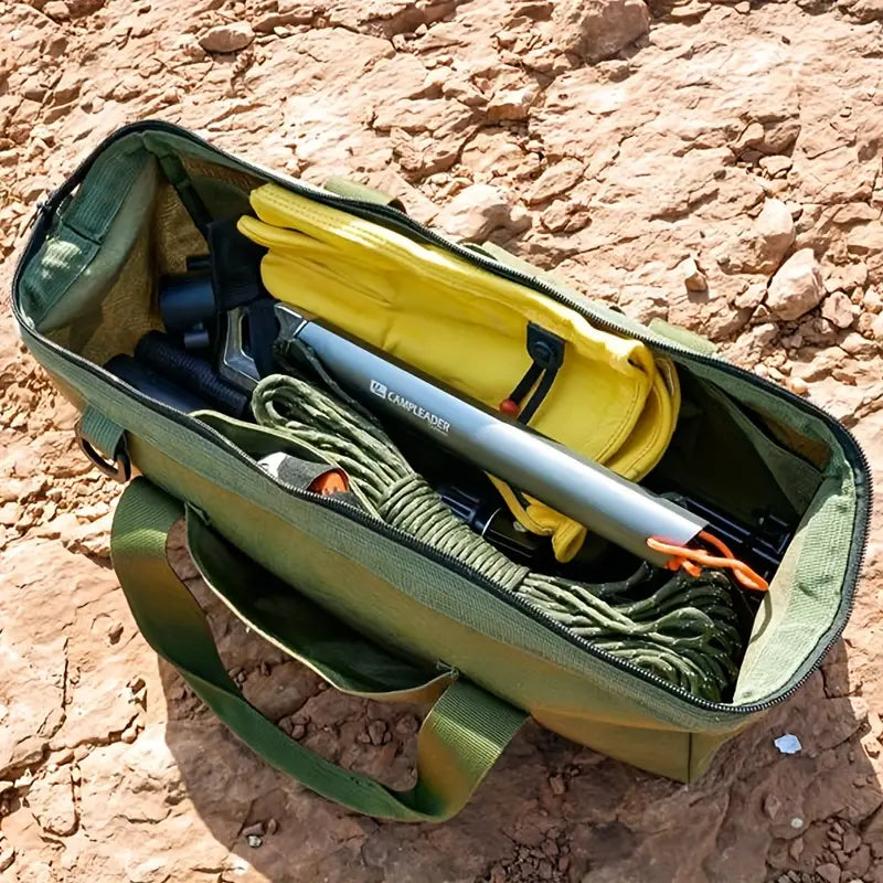 Portable Army Green Oxford Canvas Tool Storage Bag