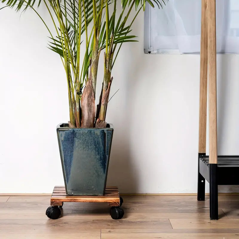 Lockable Patio Outdoor Roller Flower Pot 30.48 cm - Set of 2