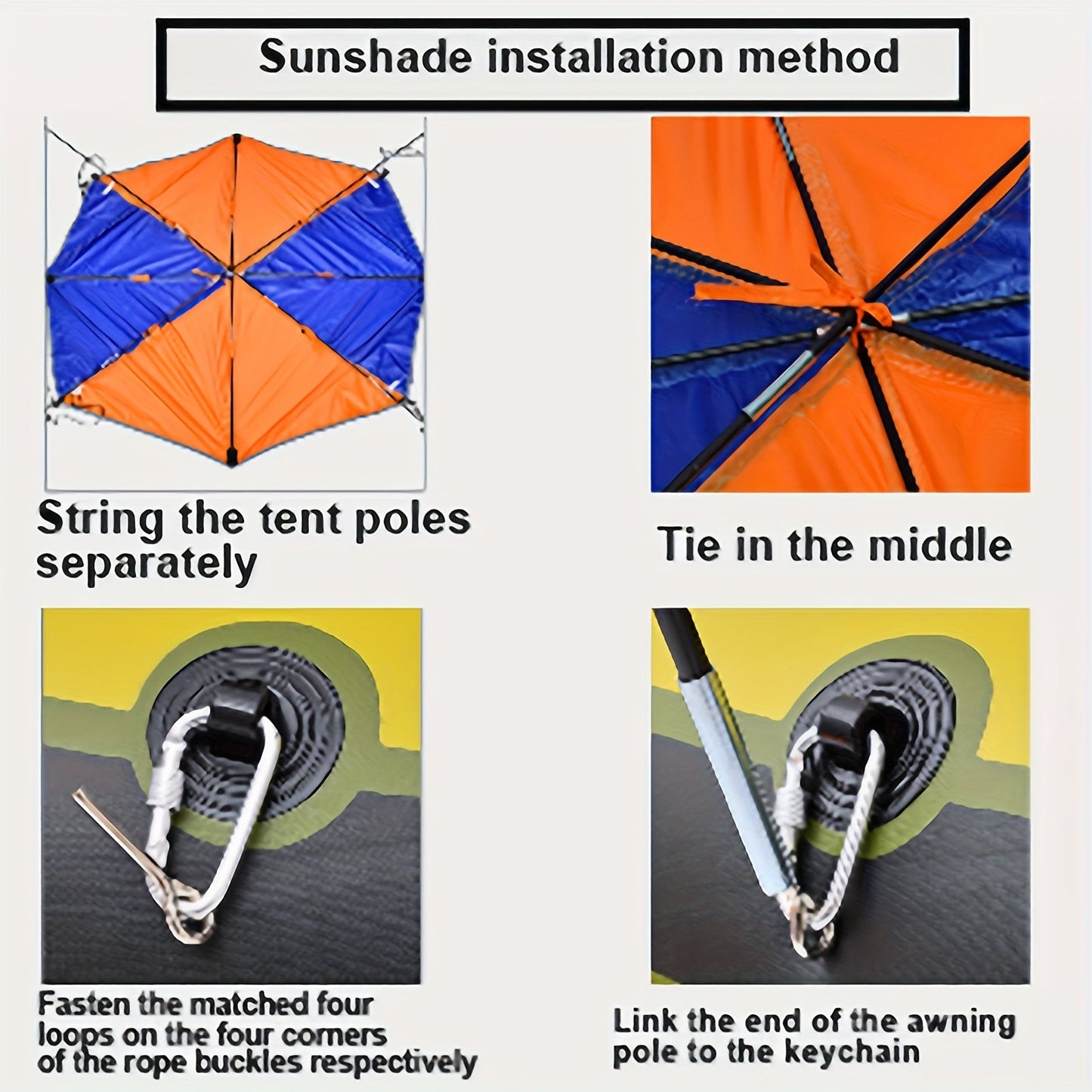 Boat Awning Shade Tent for 2-4 Person Use