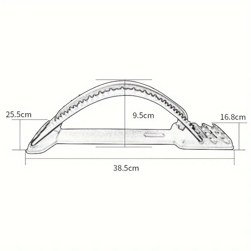 Back Magic Stretcher & Lower Lumbar Support - Spine Massager(Black)