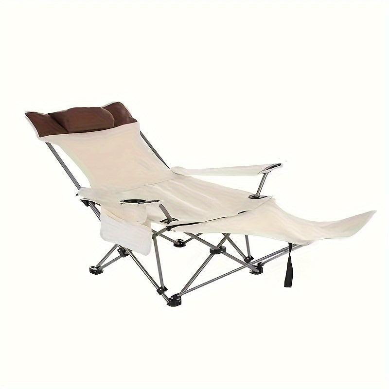 Portable Folding Chair with Pillow & Cup Holder
