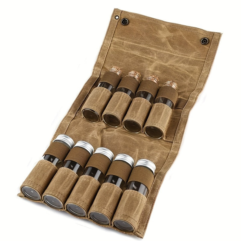 Portable Spice Jar Set with Canvas Bag (9pcs)