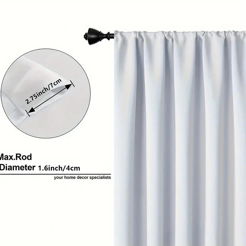 Snowy Serenity: 2PC Christmas Tree Farm Curtain Set with Snowflake Pattern