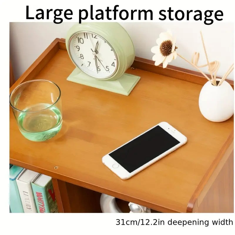 Bedside Table With Storage - Tawny Three Drawers