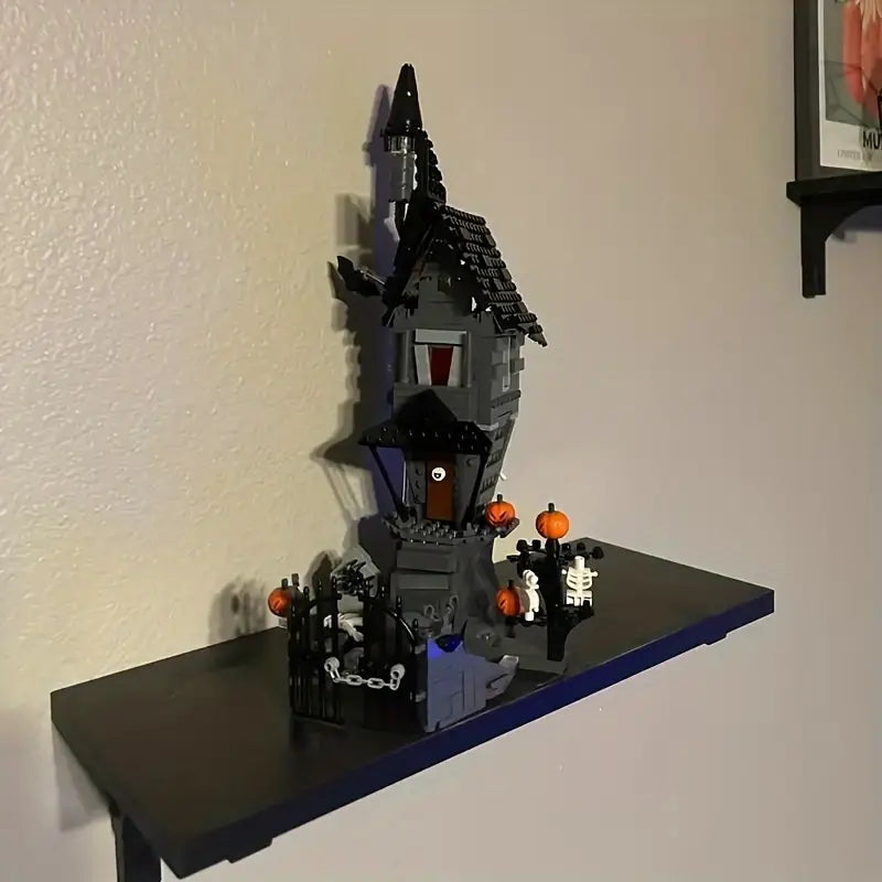 Halloween Haunted House Building Kit with LED Ligh t- 1000pcs